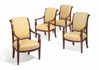 a_set_of_four_empire_mahogany_fauteuils_circa_1810 copy